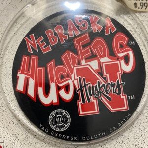 NIP Tag Express Nebraska Huskers Vintage Button!
